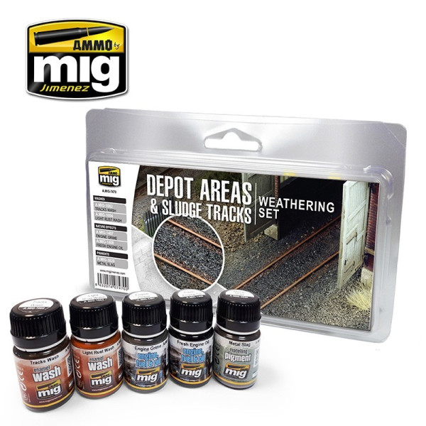 DEPOT AREAS - SLUDGE TRACKS WEATHERING 6 x 35ml