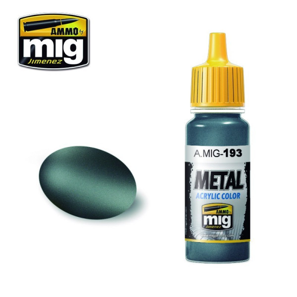 A.MIG-0193 METAL - BLUISH TITANIUM 17ml Brush & Airbrush AMMO