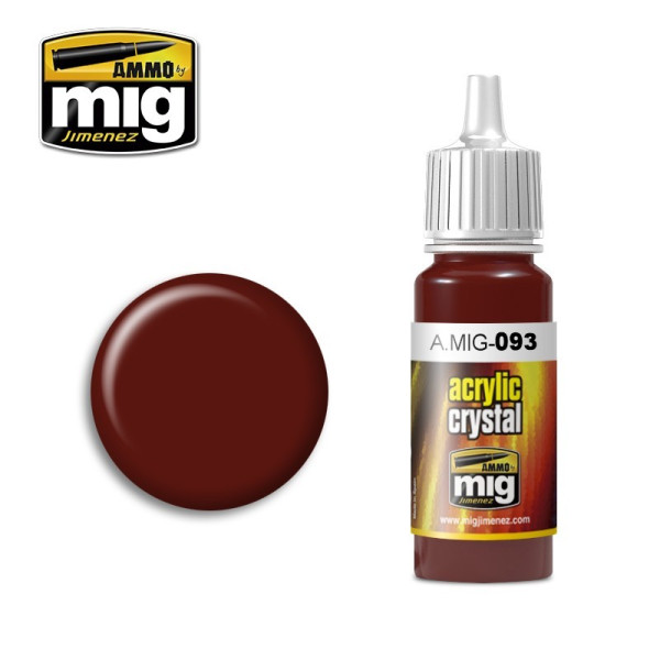 A.MIG-0093 CRYSTAL RED 17ml Brush & Airbrush AMMO