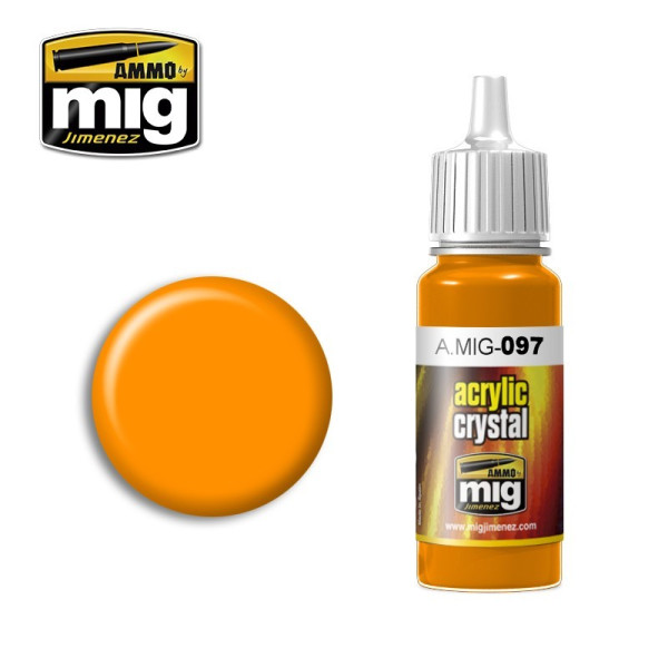 A.MIG-0097 CRYSTAL ORANGE 17ml Brush & Airbrush AMMO