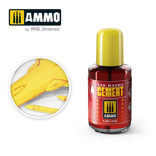 A.MIG-2046 Red Magma Cement 30ml - A.MIG-2046 - AMMO