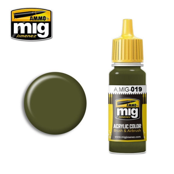 A.MIG-0019 4 BO Russian Green 17ml Acrylic AMMO