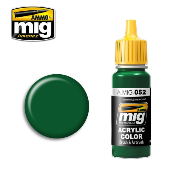 A.MIG-0052 Deep Green 17ml Brush & Airbrush AMMO