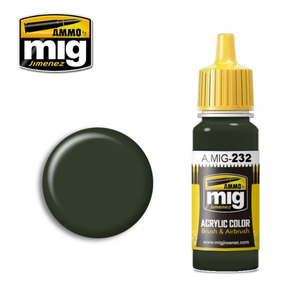 A.MIG-0232 RLM 70 SCHWARTZGR?N 17ml Brush & Airbrush