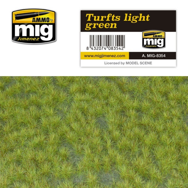 AMIG8354 TURFTS LIGHT GREEN Realistic ground AMMO