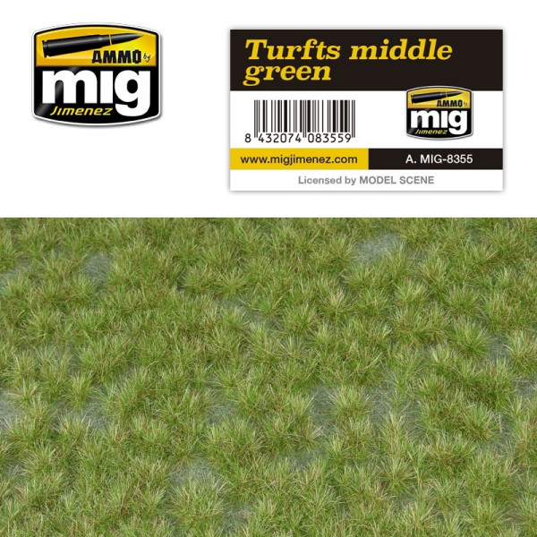 AMIG8355 TURFTS MIDDLE GREEN Realistic ground AMMO