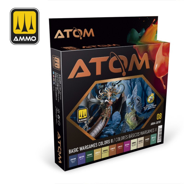 ATOM Basic Wargames Colors II Set 20ml - 12 colors - ATOM-20707 - AMMO