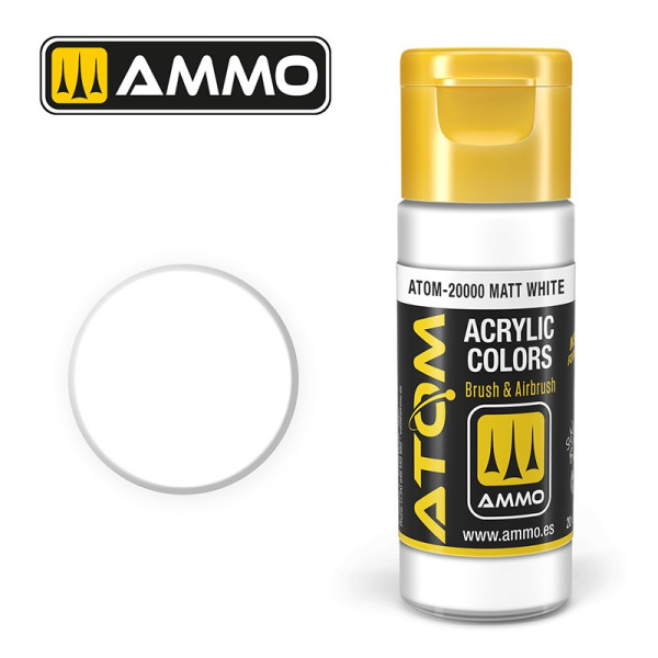 ATOM COLOR Matt White 20ml - ATOM-20000 - AMMO