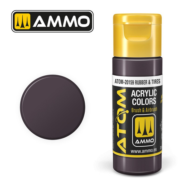 ATOM COLOR Rubber & Tires 20ml - ATOM-20159 - AMMO